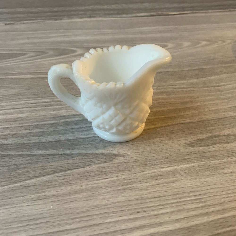 Vintage Westmoreland Milk Glass 2" Creamer Syrup Pitcher